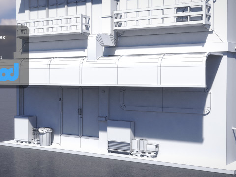 Japanese Style House 0004C Modello 3D
