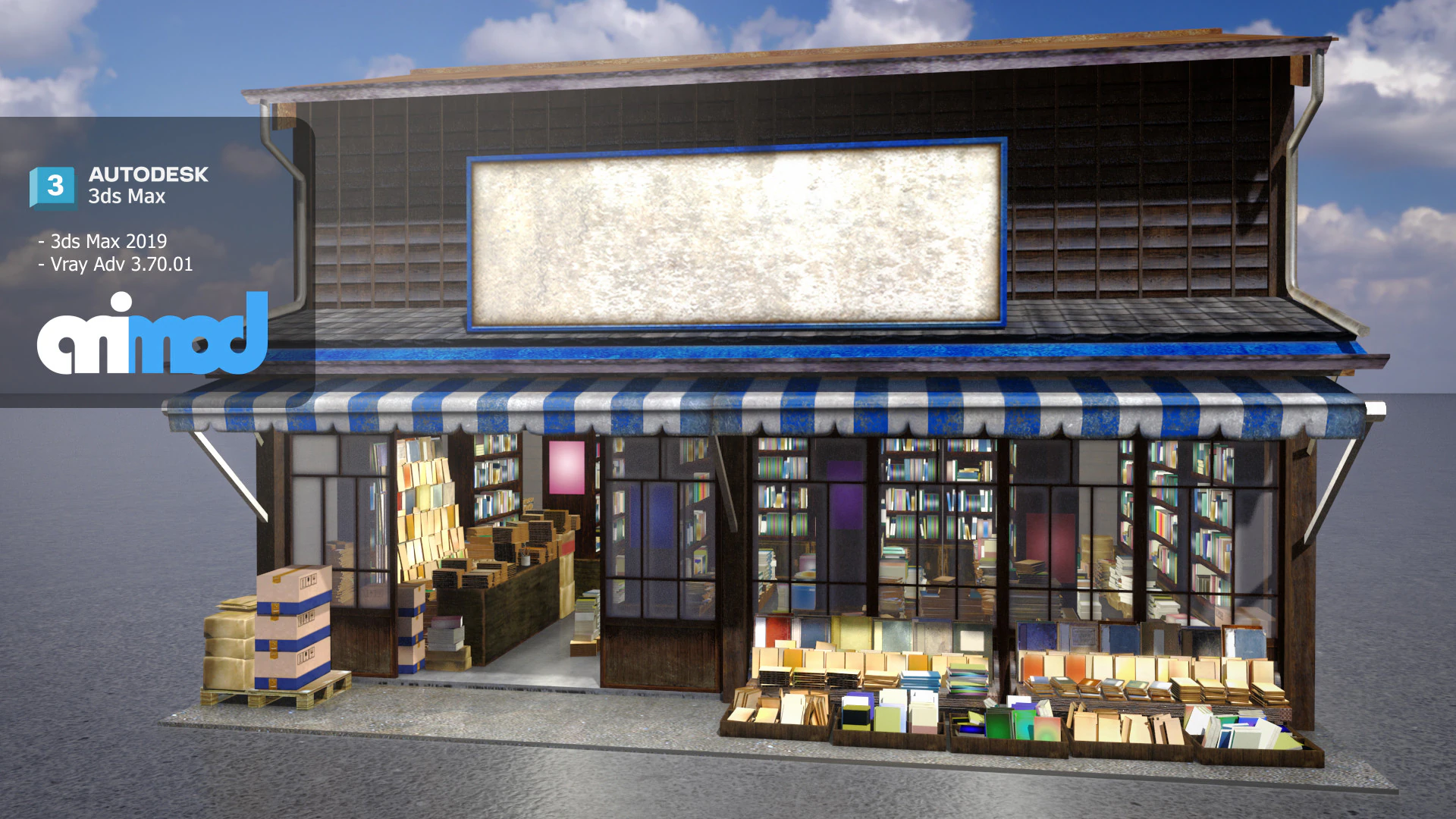 Japanese Style House 0010 3D Model .c4d .max .obj .3ds .fbx .stl .blend