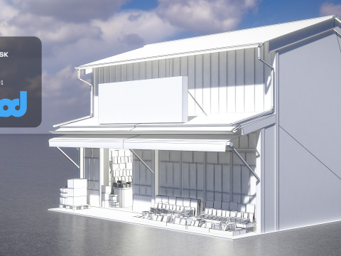 Japanese Style House 0010 3D-Modell