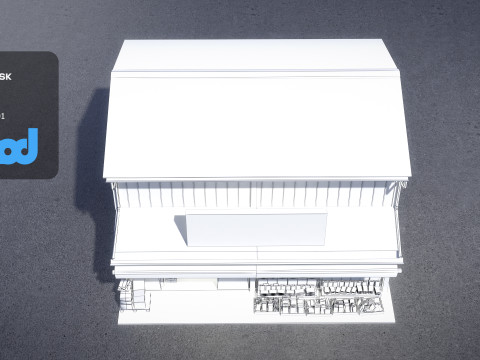 Japanese Style House 0010 3D-Modell