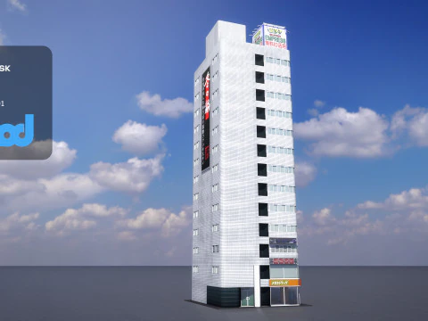 Japoński budynek 0002 Model 3D