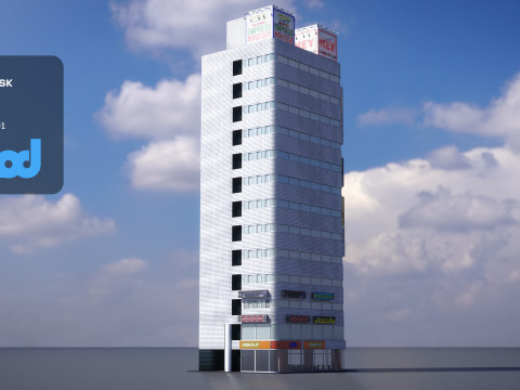 Japanese Building 0002 Modello 3D