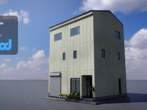 Japanese Building 0007 3D Model