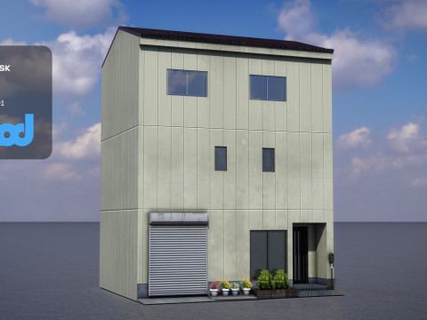 Japanese Building 0007 3D Модель