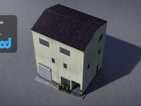 Japanese Building 0007 3D Модель