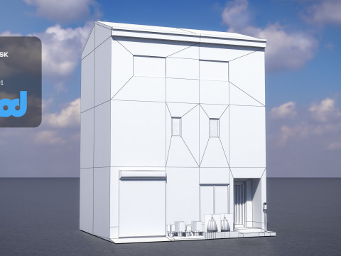 Japanese Building 0007 3D Модель