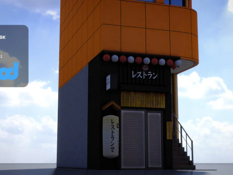 Japanese Building 0004 3D Model