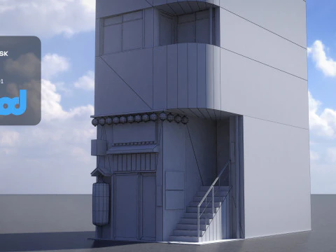 Japanese Building 0004 3D Model