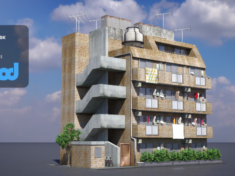 Japanese Apartment 0001 3D Model