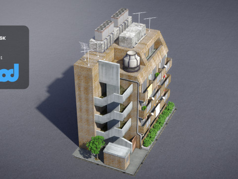 Japanese Apartment 0001 3D Model