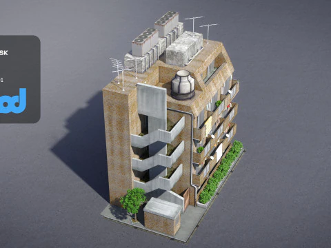 Japanese Apartment 0001 3D Model