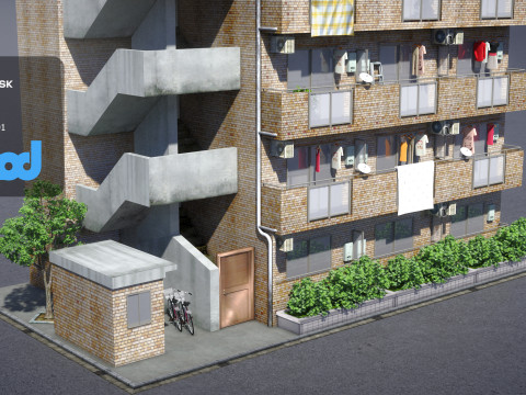 Japanese Apartment 0001 3D Model
