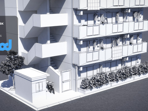 Japanese Apartment 0001 3D Model