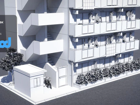 Japanese Apartment 0001 3D Model