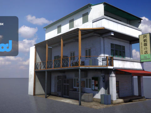 Casa asiatica 0011 Modello 3D