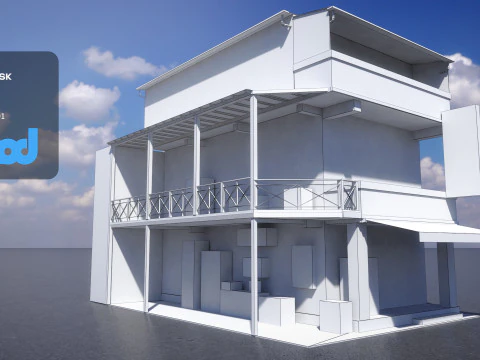Asian House 0011 3D Model