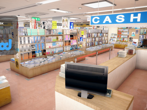 Japanese Bookstore 3D Model