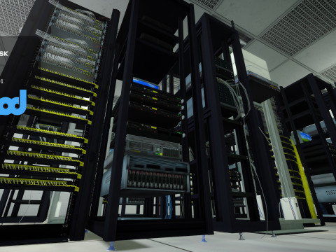 Server Rack Pack Modello 3D