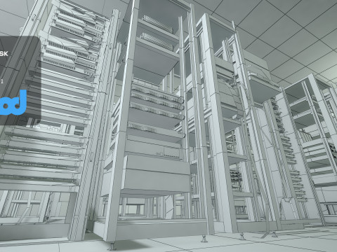 Server Rack Pack Modello 3D