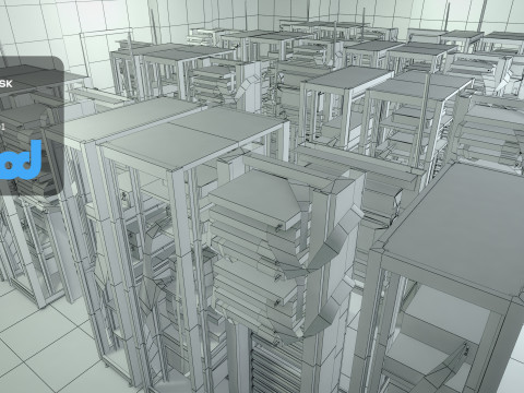 Server Rack Pack Modello 3D