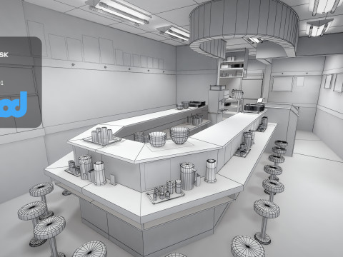 Japanese Rice Bowl Restaurant 3D Model