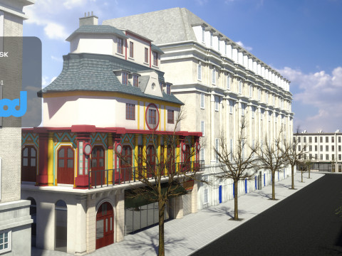 Theater Street 3D मॉडल