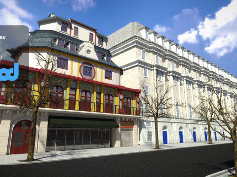 Theater Street 3D Model