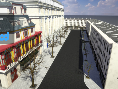 Theater Street 3D Model