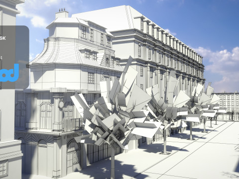 Theater Street 3D Model