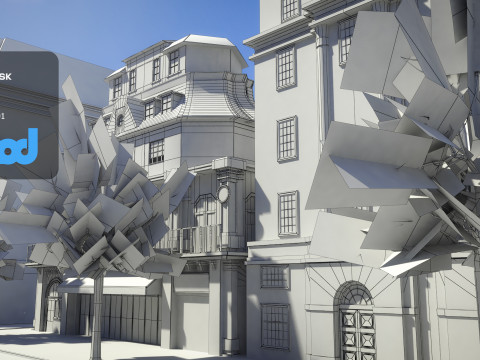 Theater Street 3D Model