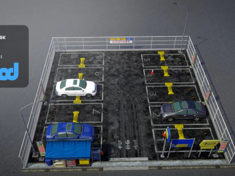 Outdoor Parking 0005 3D Model