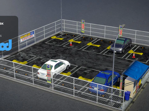 Outdoor Parking 0005 3D Model