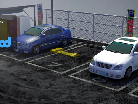 Outdoor Parking 0005 3D Model