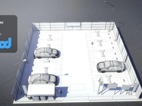Outdoor Parking 0005 3D Model