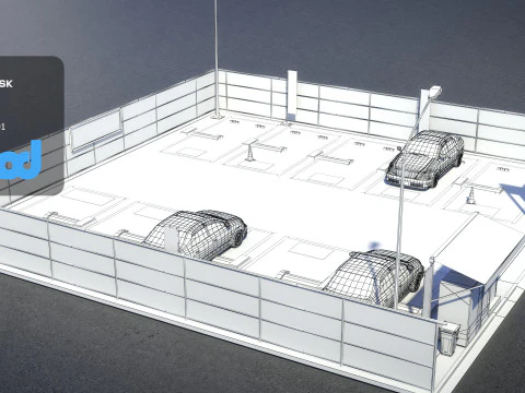 Outdoor Parking 0005 3D Model