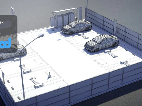 Outdoor Parking 0005 3D Model