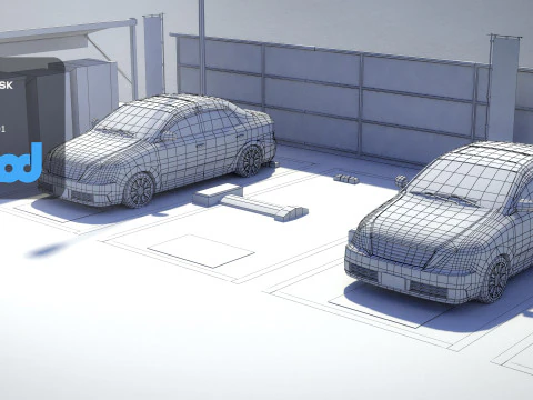 Outdoor Parking 0005 3D Model