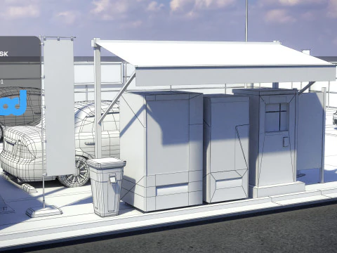 Outdoor Parking 0005 3D Model