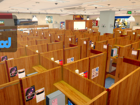 Japanese Internet Cafe Modelo 3D