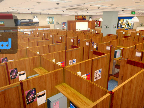 जापानी इंटरनेट कैफे 3D मॉडल