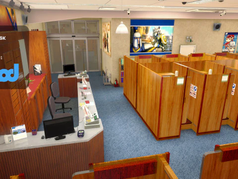 Japanese Internet Cafe 3D Model
