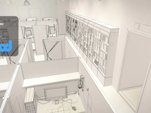 Japanese Internet Cafe 3D Model
