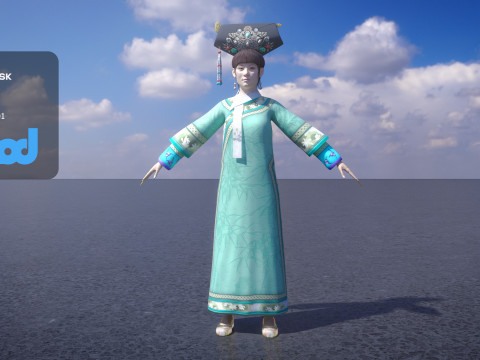 Chinese Palace Maid Model 3D