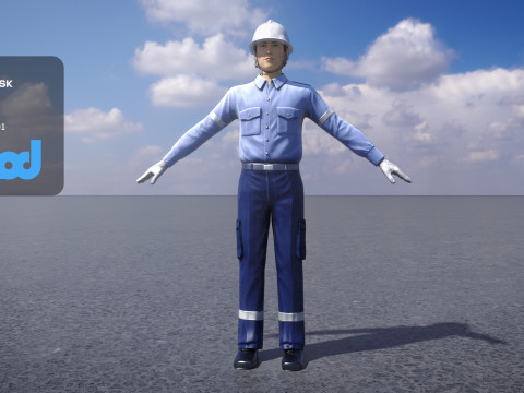 Airport Ground Staff Modelo 3D