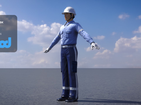 Airport Ground Staff 3D Model