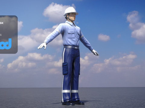 Airport Ground Staff 3D Model