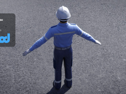 Airport Ground Staff 3D Model