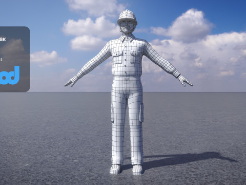 Airport Ground Staff 3D Model