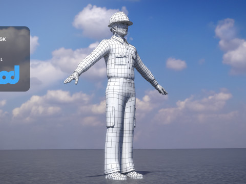 Airport Ground Staff 3D Model