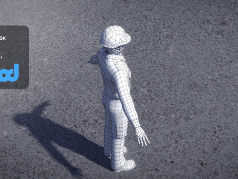 Airport Ground Staff 3D Model